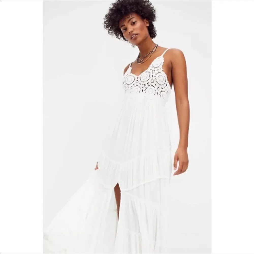 NWT FREE PEOPLE Sz S CROCHET TOP INESA MAXI